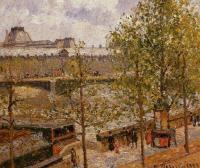 Pissarro, Camille - The Louvre, Morning, Sun, Quai Malaquais